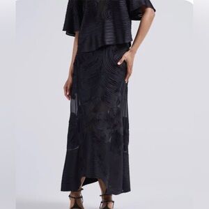 Ulla Johnson  Black Skirt Embroidered